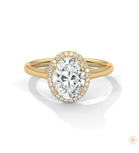 2.15 Ct. Oval Halo Lab Diamond Ring