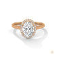 2.15 Ct. Oval Halo Lab Diamond Ring