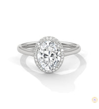 2.15 Ct. Oval Halo Lab Diamond Ring