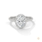 2.15 Ct. Oval Halo Lab Diamond Ring