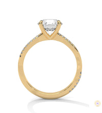 2.15 Ct. Pavé Twist Lab Diamond Engagement Ring
