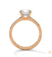2.15 Ct. Pavé Twist Lab Diamond Engagement Ring