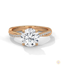 2.15 Ct. Pavé Twist Lab Diamond Engagement Ring
