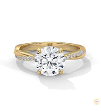 2.15 Ct. Pavé Twist Lab Diamond Engagement Ring