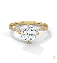 2.15 Ct. Petite Pavé Solitaire Ring