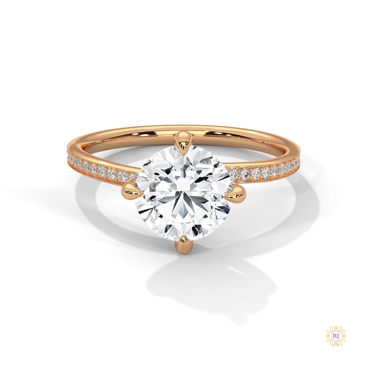 2.15 Ct. Petite Pavé Solitaire Ring