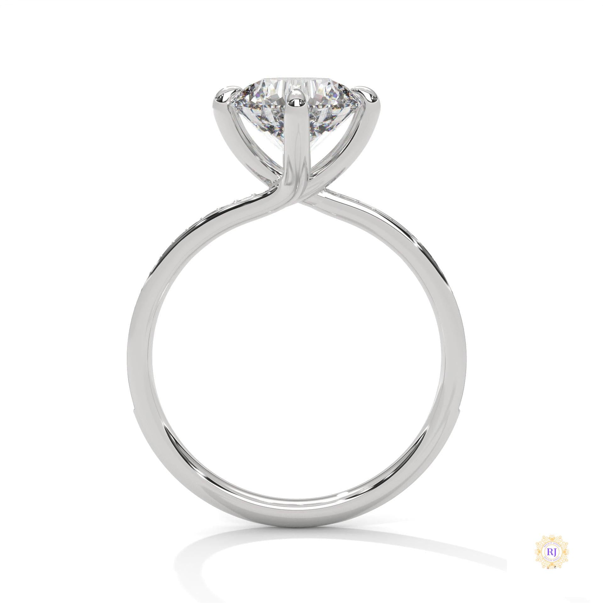 2.15 Ct. Petite Pavé Solitaire Ring
