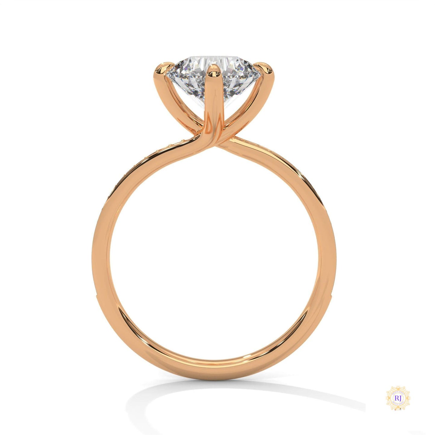 2.15 Ct. Petite Pavé Solitaire Ring