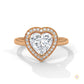 2.20 Ct. Bezel Heart Lab Diamond Engagement Ring
