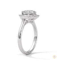 2.20 Ct. Bezel Heart Lab Diamond Engagement Ring