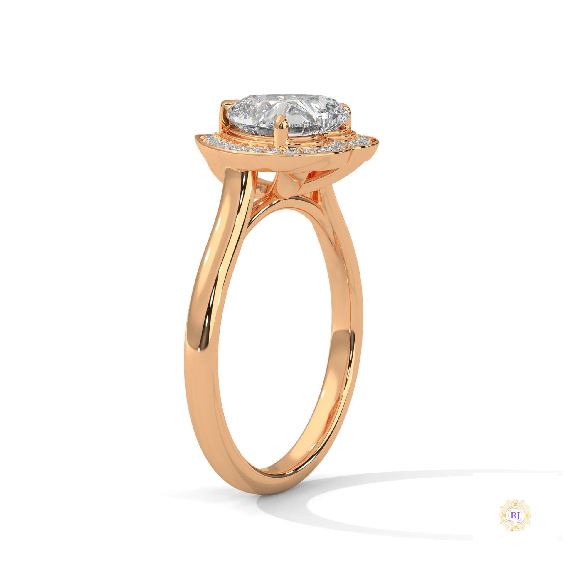 2.20 Ct. Bezel Heart Lab Diamond Engagement Ring