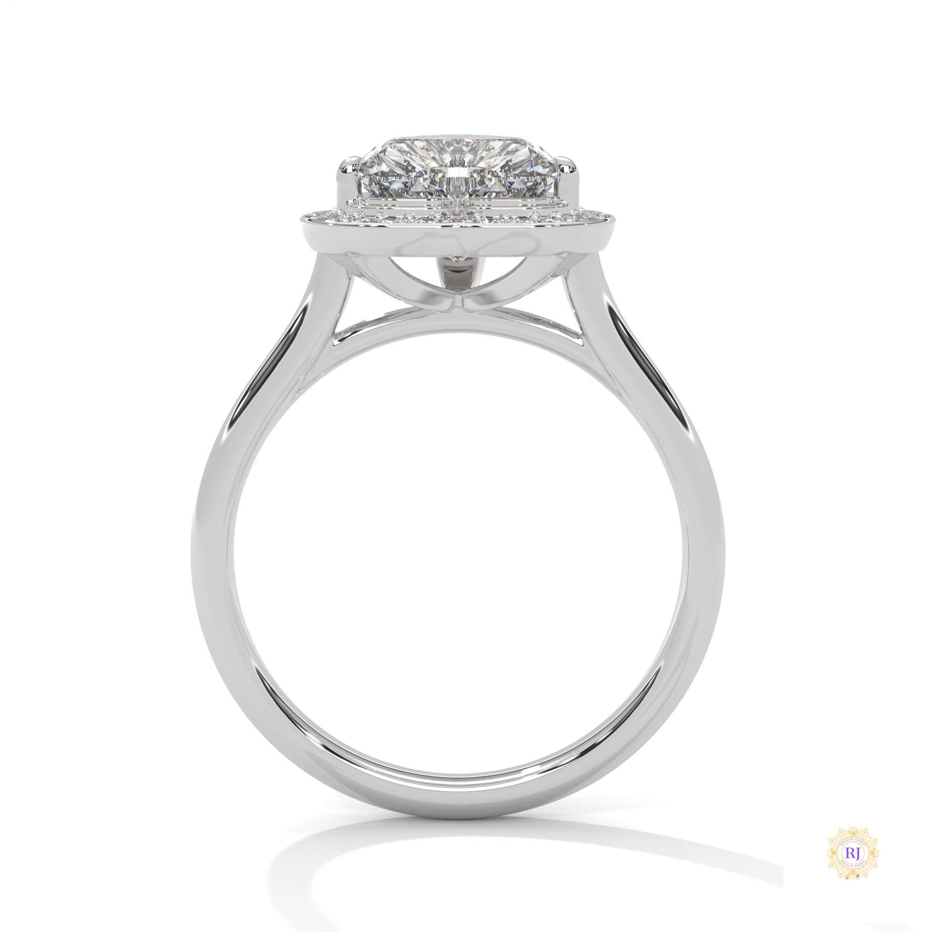 2.20 Ct. Bezel Heart Lab Diamond Engagement Ring