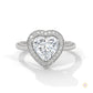 2.20 Ct. Bezel Heart Lab Diamond Engagement Ring