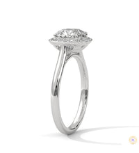2.20 Ct. Cushion Halo Lab Diamond Engagement Ring