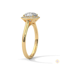 2.20 Ct. Cushion Halo Lab Diamond Engagement Ring