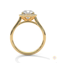 2.20 Ct. Cushion Halo Lab Diamond Engagement Ring