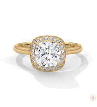 2.20 Ct. Cushion Halo Lab Diamond Engagement Ring