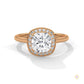 2.20 Ct. Cushion Halo Lab Diamond Engagement Ring