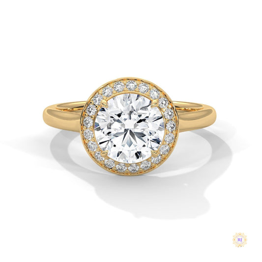 2.20 Ct. Halo Lab Diamond Engagement Ring