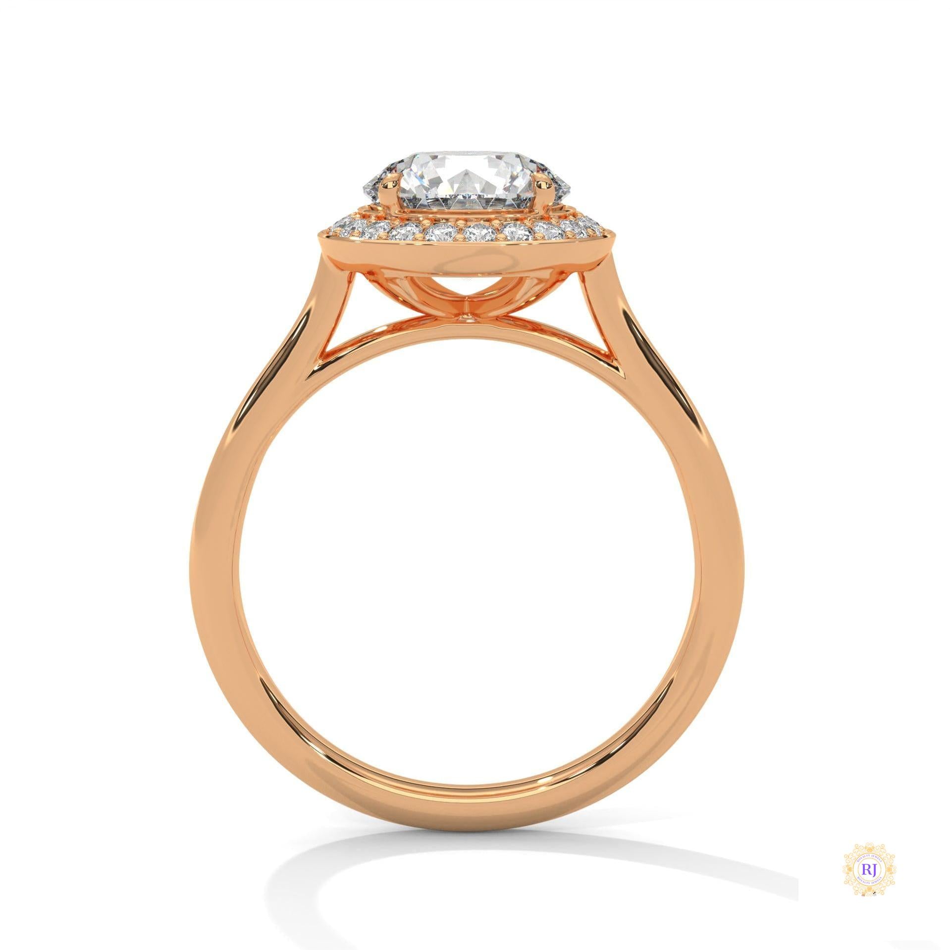 2.20 Ct. Halo Lab Diamond Engagement Ring