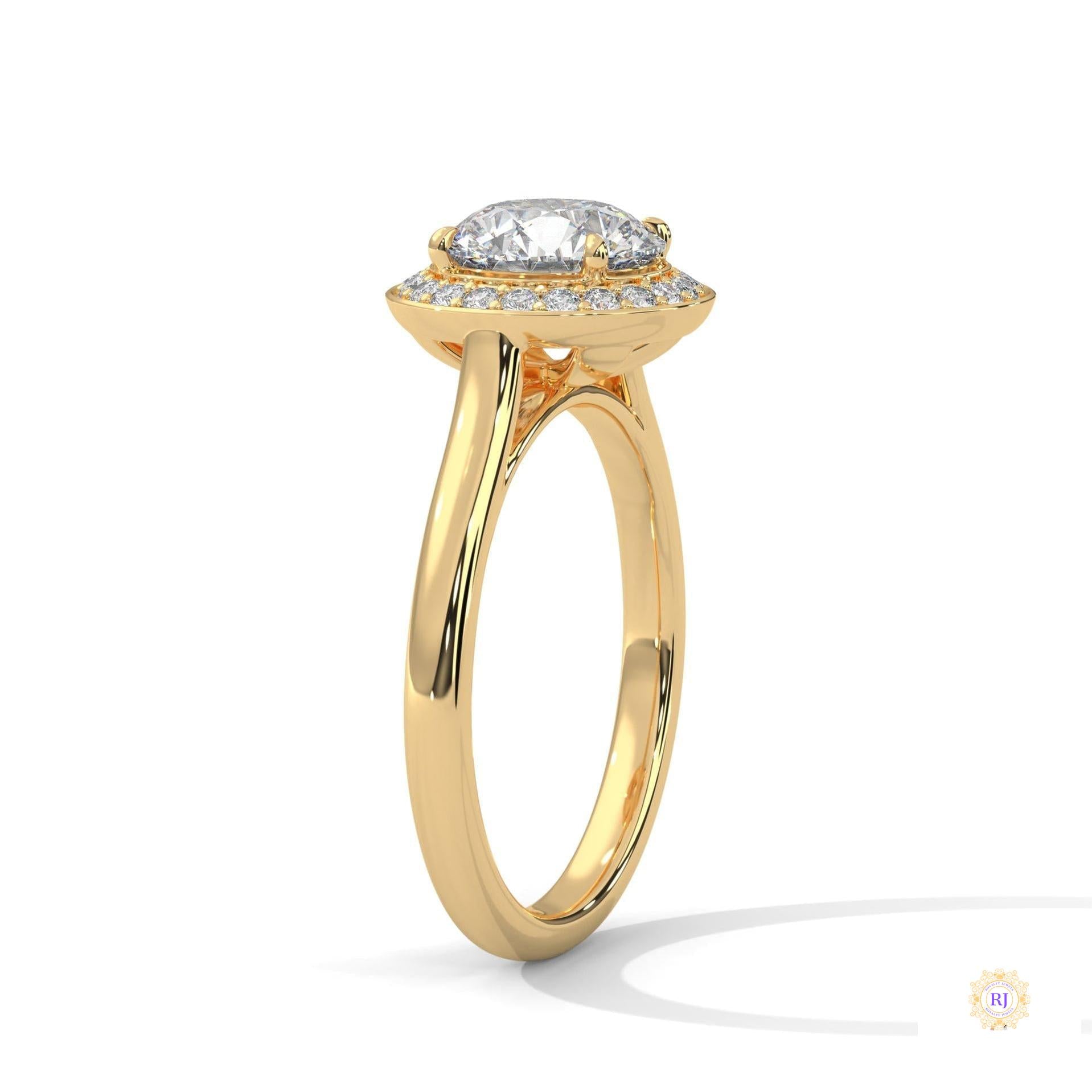 2.20 Ct. Halo Lab Diamond Engagement Ring