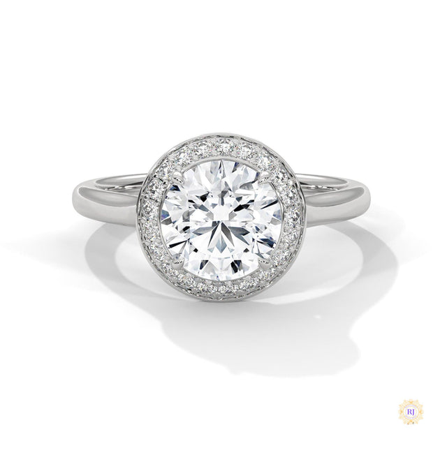 2.20 Ct. Halo Lab Diamond Engagement Ring