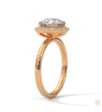 2.20 Ct. Lab Diamond Bezel Halo Ring