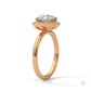 2.20 Ct. Lab Diamond Bezel Halo Ring