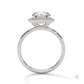 2.20 Ct. Lab Diamond Bezel Halo Ring