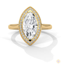 2.20 Ct. Marquise Halo Diamond Ring