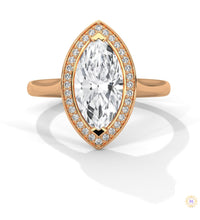 2.20 Ct. Marquise Halo Diamond Ring