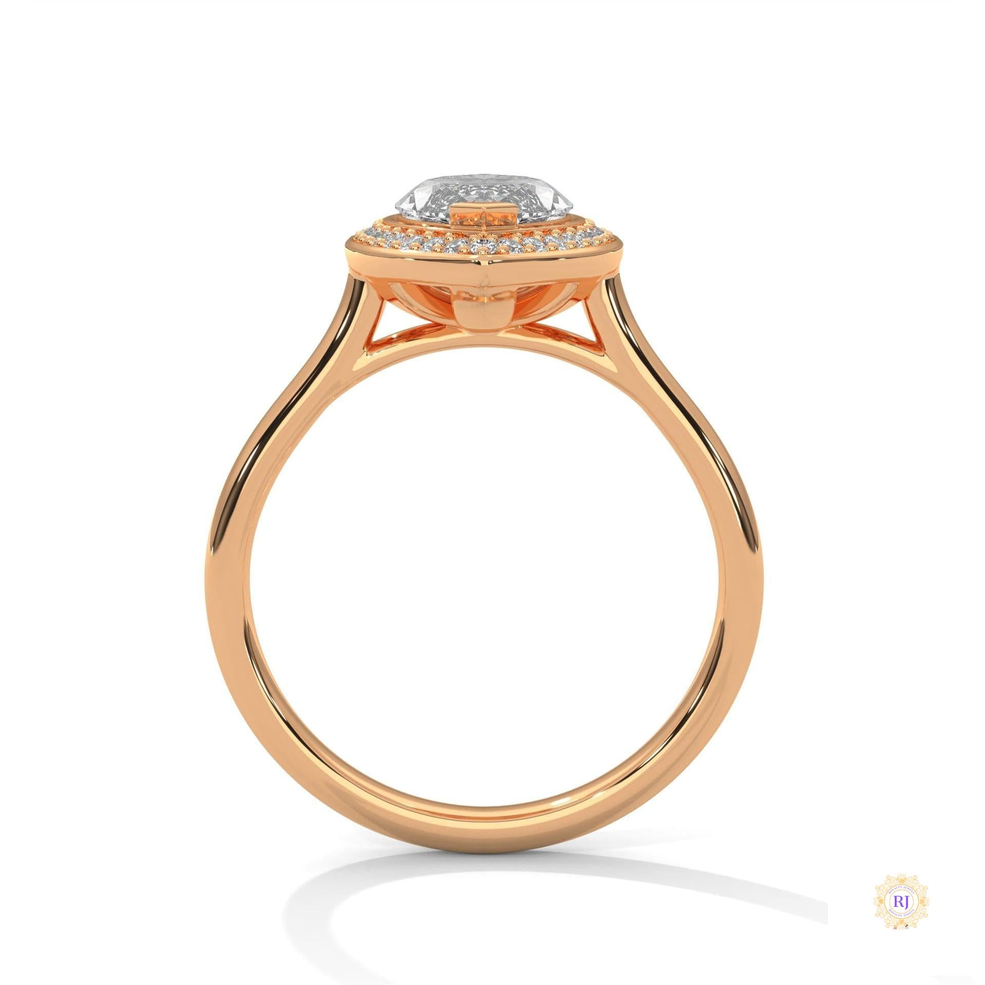 2.20 Ct. Marquise Halo Diamond Ring