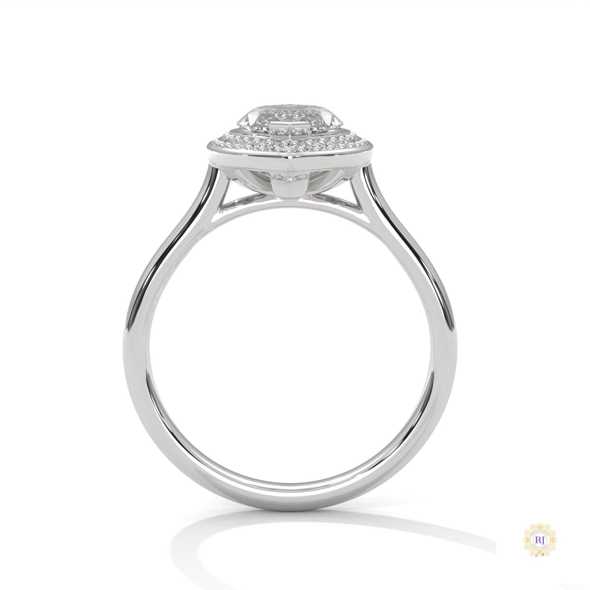 2.20 Ct. Marquise Halo Diamond Ring