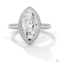 2.20 Ct. Marquise Halo Diamond Ring