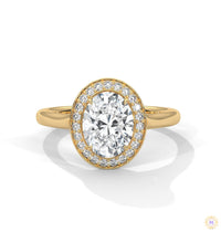 2.20 Ct. Oval Halo Lab Diamond Ring