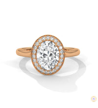 2.20 Ct. Oval Halo Lab Diamond Ring
