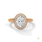 2.20 Ct. Oval Halo Lab Diamond Ring