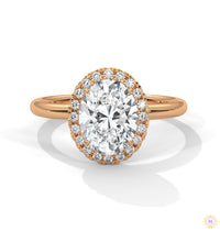 2.20 Ct. Oval Halo Lab Diamond Ring