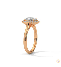 2.20 Ct. Oval Halo Lab Diamond Ring