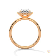2.20 Ct. Oval Halo Lab Diamond Ring
