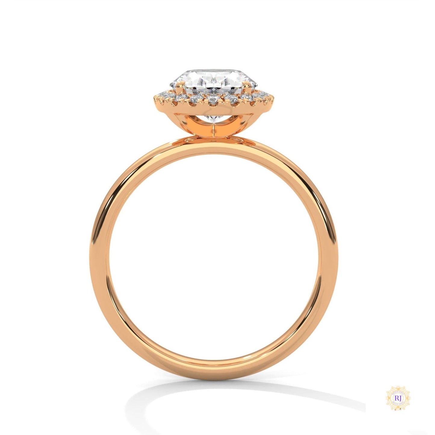 2.20 Ct. Oval Halo Lab Diamond Ring