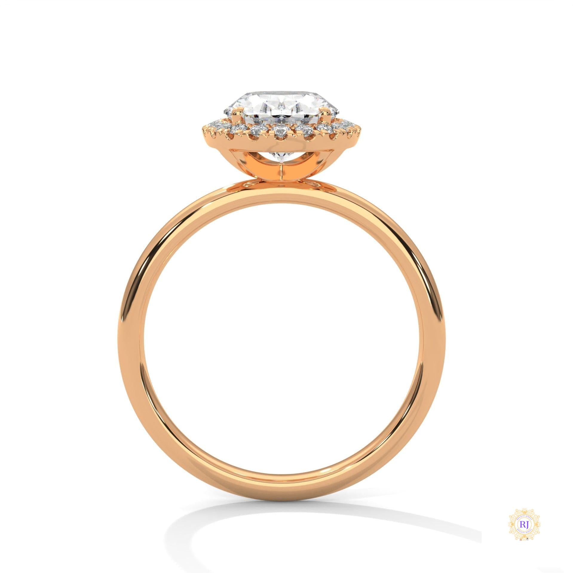 2.20 Ct. Oval Halo Lab Diamond Ring