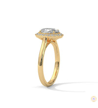 2.20 Ct. Oval Halo Lab Diamond Ring