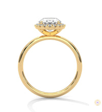 2.20 Ct. Oval Halo Lab Diamond Ring