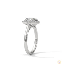 2.20 Ct. Oval Halo Lab Diamond Ring
