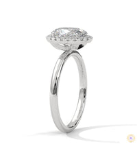 2.20 Ct. Oval Halo Lab Diamond Ring