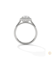 2.20 Ct. Oval Halo Lab Diamond Ring