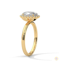 2.20 Ct. Oval Halo Lab Diamond Ring