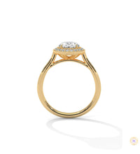 2.20 Ct. Oval Halo Lab Diamond Ring