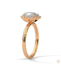 2.20 Ct. Oval Halo Lab Diamond Ring